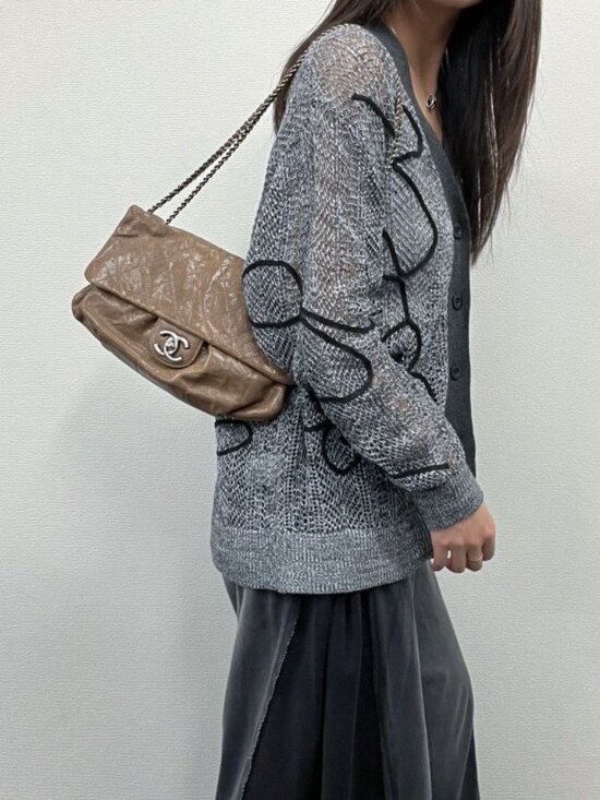 Chanel Handbags - ★SOLD★ Chanel CC Logo Quilted Chain Shoulder Bag Brown Caviar Leather Vintage